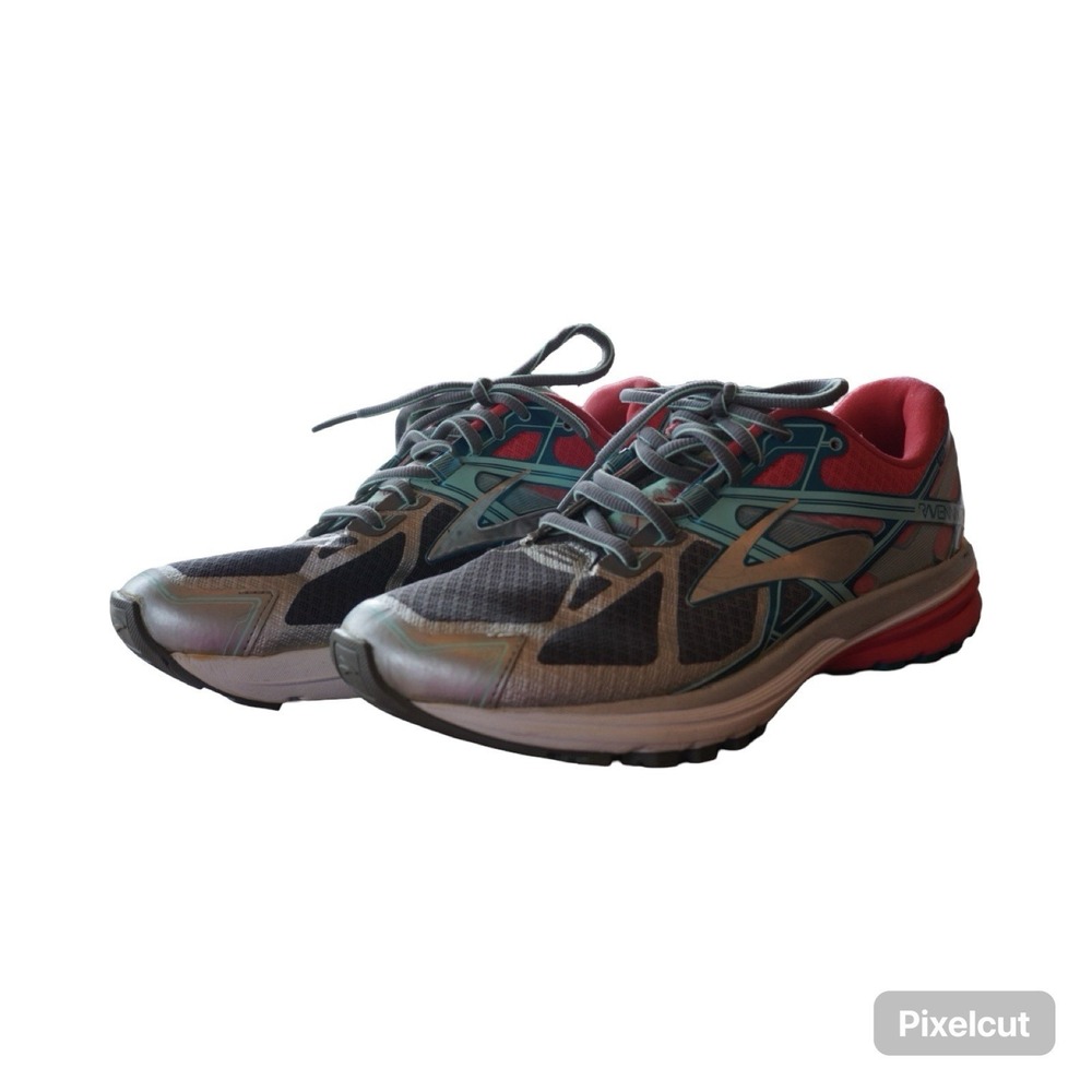 Brooks Ravenna 7 Women's Running Shoes Size 9 1/2 Grey Pink Blue Athletic Sneake